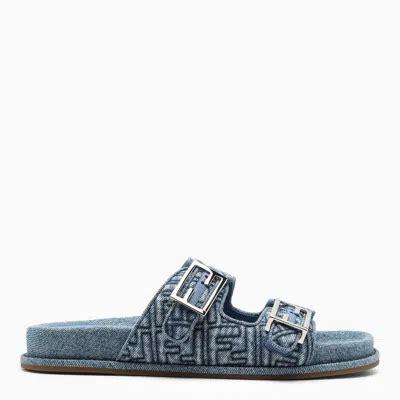 fendi slides denim|fendi feel blue denim slide.